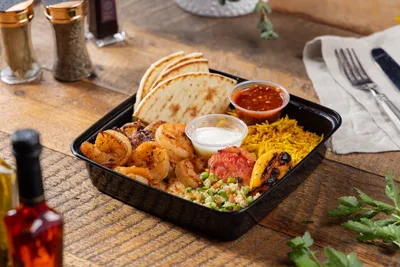 Shrimp kabob from Ikaria Kitchen catering